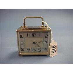 Art Deco Style Chromed Travelling Time Piece With Visible Escapement £60-80...