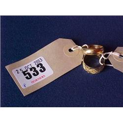 9ct.Gold Wedding Band And Ladies Wedding Band Diamond Cut Decoration £30-40...