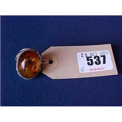 Amber Ring Medium Stone Silver Mount £30-40...
