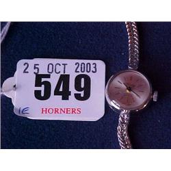 Ladies 9ct.Gold White Gold "Verity" Bracelet Watch Square Foxtail  Bracelet £90-120...