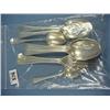 Image 1 : 5 Silver Desert Spoons, 2 Silver Forks And 2 Teaspoons £20-30...