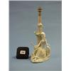 Image 1 : Lladro Figured Table Lamp Of Reclining Lady Leaning Against Tree A/F £30-40...