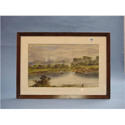 19th.Cent. Watercolour "Oriental Landscape" £30-50...