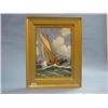 Image 1 : Oil Seascape 19th.Cent. "Boat In Rough Seas" £50-75...