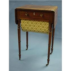 Pembroke Mahogany Work Table Early 19th.Cent. Single Drawer And  Workbag £400-500...