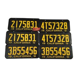The Age of Adaline 1951 California License Plates Movie Props