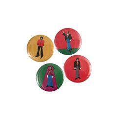Beatles Original Yellow Submarine 3 inch Buttons Set of Four 1968