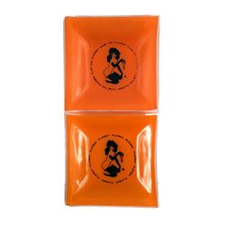 Playboy Club Original Orange FEMLIN Glass Ashtrays