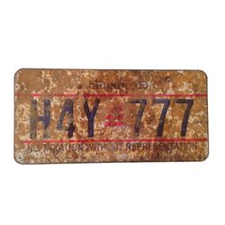 Resident Evil: The Final Chapter  Screen Used License Plate Movie Props