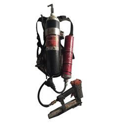 Resident Evil 6 Dr. Isaacs (Iain Glen) Nail Gun with Tank Movie Props