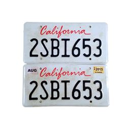 The Age of Adaline William Jones (Harrison Ford) License Plates Movie Props