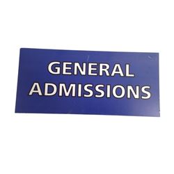 Resident Evil 6 Screen Used General Admissions Sign Movie Props