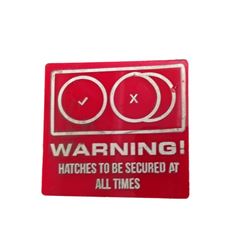 Resident Evil 6 Warning! Screen Used Sign Movie Props