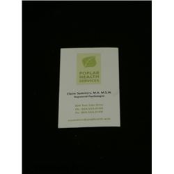 Passengers Claire's (Anne Hathaway) Business Card Movie Props