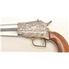 Image 3 : Etched reproduction single shot percussion  pistol, .45 caliber, 6.75” octagon barrel,  brass straps