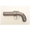 Image 1 : Pocket size Allen Thurber & Co. percussion  bar hammer 6-shot pepperbox pistol with  engraved nipple