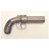 Image 4 : Pocket size Allen Thurber & Co. percussion  bar hammer 6-shot pepperbox pistol with  engraved nipple