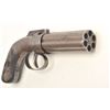 Image 6 : Pocket size Allen Thurber & Co. percussion  bar hammer 6-shot pepperbox pistol with  engraved nipple