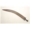 Image 5 : Large Tulwar from India with a wide decorated  blade, approximately 36” overall with a 34”  curved b
