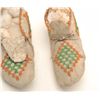 Image 2 : Pair of child’s beaded moccasins; may be  Sioux and ca. early 1900’s.     Est.:   $150-$300.