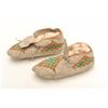 Image 4 : Pair of child’s beaded moccasins; may be  Sioux and ca. early 1900’s.     Est.:   $150-$300.