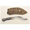 Image 1 : Indian Gurkha from Nepal with ornate, jeweled  scabbard.  The knife is in very good  condition with 