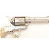 Image 6 : Colt SAA revolver, .44-40 caliber, 4.75”  barrel, old re-nickel finish, raised carved  steer head pe