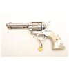 Image 9 : Colt SAA revolver, .44-40 caliber, 4.75”  barrel, old re-nickel finish, raised carved  steer head pe