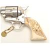 Image 3 : Colt SAA revolver, .41 caliber, 4.75” barrel,  old re-nickel finish, double carved bone  grips, S/N 