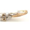 Image 6 : Colt SAA revolver, .41 caliber, 4.75” barrel,  old re-nickel finish, double carved bone  grips, S/N 