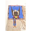 Image 2 : Ca. 1930’s Blackfoot men’s pair of gauntlets  with fringes and beaded eagle design;  approximately 1