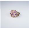 Image 2 : Magnificent Custom Pink Sapphire and Diamond  Ring featuring 7 oval sapphires weighing  3.50-4.00 ca