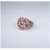 Image 3 : Magnificent Custom Pink Sapphire and Diamond  Ring featuring 7 oval sapphires weighing  3.50-4.00 ca