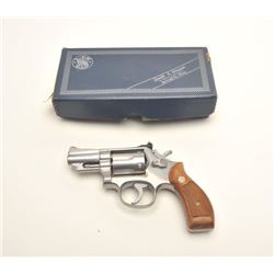 Smith & Wesson Model 66-1 DA revolver, .357  Magnum caliber, 2.5” barrel, stainless steel,  checkere