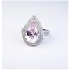 Image 2 : Exquisite Fine Pink Morganite and Diamond  Ring with morganite weighing approx.  4.50-5.00 carats fr