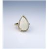 Amazing Australian Opal and Diamond Ring with  opal weighing approx. 12.00 - 15.00 carats  surrounde