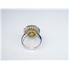 Image 2 : Incredible ‘Princess Diana’ style ring set  with a large oval Yellow Sapphire weighing  12.20 carats