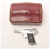 Image 2 : Kolibri 2.5mm Semi-Auto miniature pistol with  rare factory original nickel finish and hard  rubber 