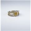 Image 2 : Tantalizing Canary Yellow and White Diamond  Ring featuring an intense vivid yellow  diamond weighin