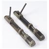 Image 1 : Two Brass Spring Loaded Door Alarm Devices  6.25" long with iron firing pins and screen  blast cover