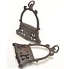 Image 4 : Forged iron stirrups circa 17th to early 19th  century with eagle decorations probably  Spanish from