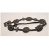 Image 1 : Old pawn sterling silver concho belt circa  1930-40s in near perfect condition with  replaced leathe