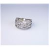Image 1 : Dazzling “EFFI” Cross Over Diamond Ring set  with 72 round diamonds weighing approx.  1.20-1.50 cara