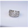 Image 2 : Dazzling “EFFI” Cross Over Diamond Ring set  with 72 round diamonds weighing approx.  1.20-1.50 cara