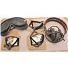 Image 1 : Three pair of German WW II era sand goggles  in original paper wrapping; Afrika Corps  type. Along w