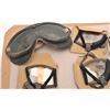 Image 3 : Three pair of German WW II era sand goggles  in original paper wrapping; Afrika Corps  type. Along w