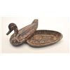 Image 3 : Duck carved two pieces box from Thailand,  shows age.  From the estate of Robert  Petersen.  Est.:  