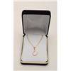 One 18k yellow gold horseshoe pendant set  with 0.5ct of fine diamonds with a 20inch  link chain. Es