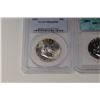 Image 2 : Lot of 3 Franklin Dollar 50C all graded. 1. 1961 ICG slab-graded PR65 2 1961 ICG slab-graded PR65 3.