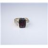 Image 2 : Elegant Fine Purple Rhodolite Garnet Ring  featuring an approx. 6.00 carat rhodolite  garnet  accent